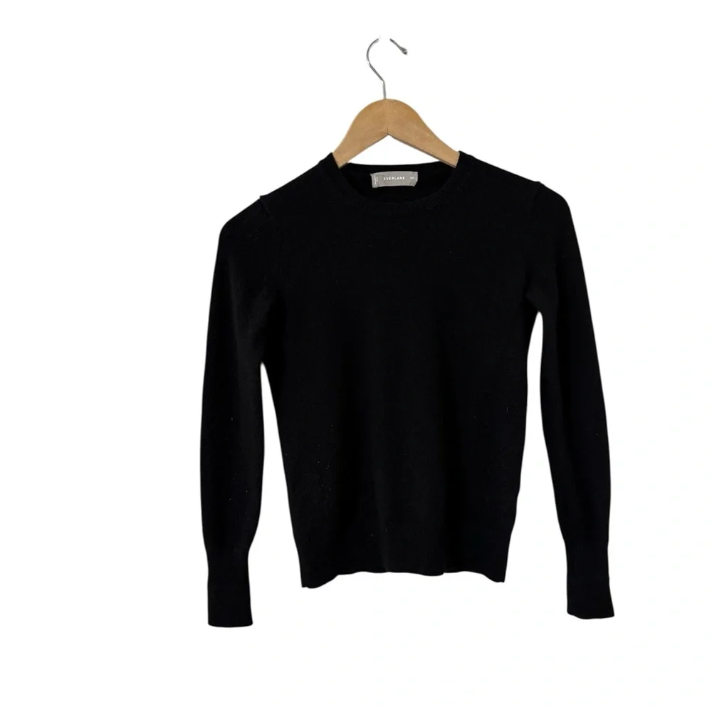 EVERLANE The Cashmere Crewneck Long Sleeve Sweater Pullover Top
